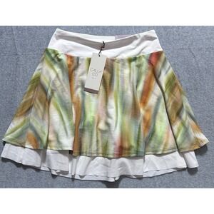 CALIA Women's Double Layer Mesh Golf Skort Filtered Flora Multi, XS